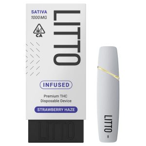 LITTO – Strawberry Haze – Premium THC Disposable Vape Pen – 1G