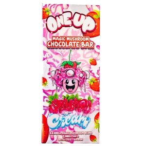 Strawberry and Cream Mushroom Chocolate Bar